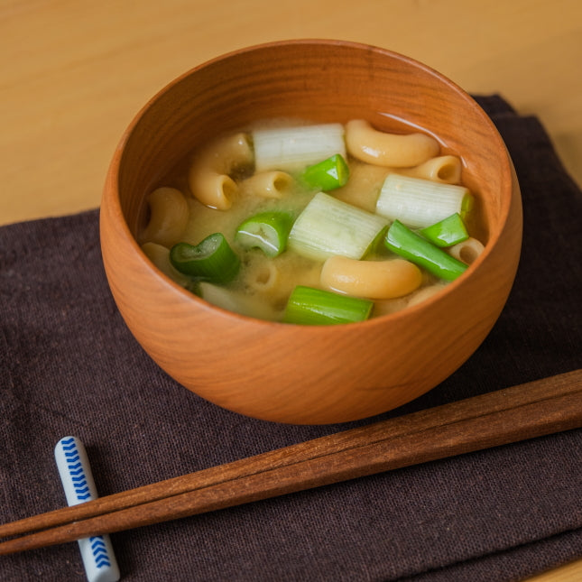 ねぎとマメロニの味噌汁の作り方・レシピ