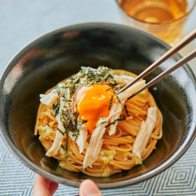 ヘルシー!オリーブオイル香る塩まぜそばの作り方・レシピ