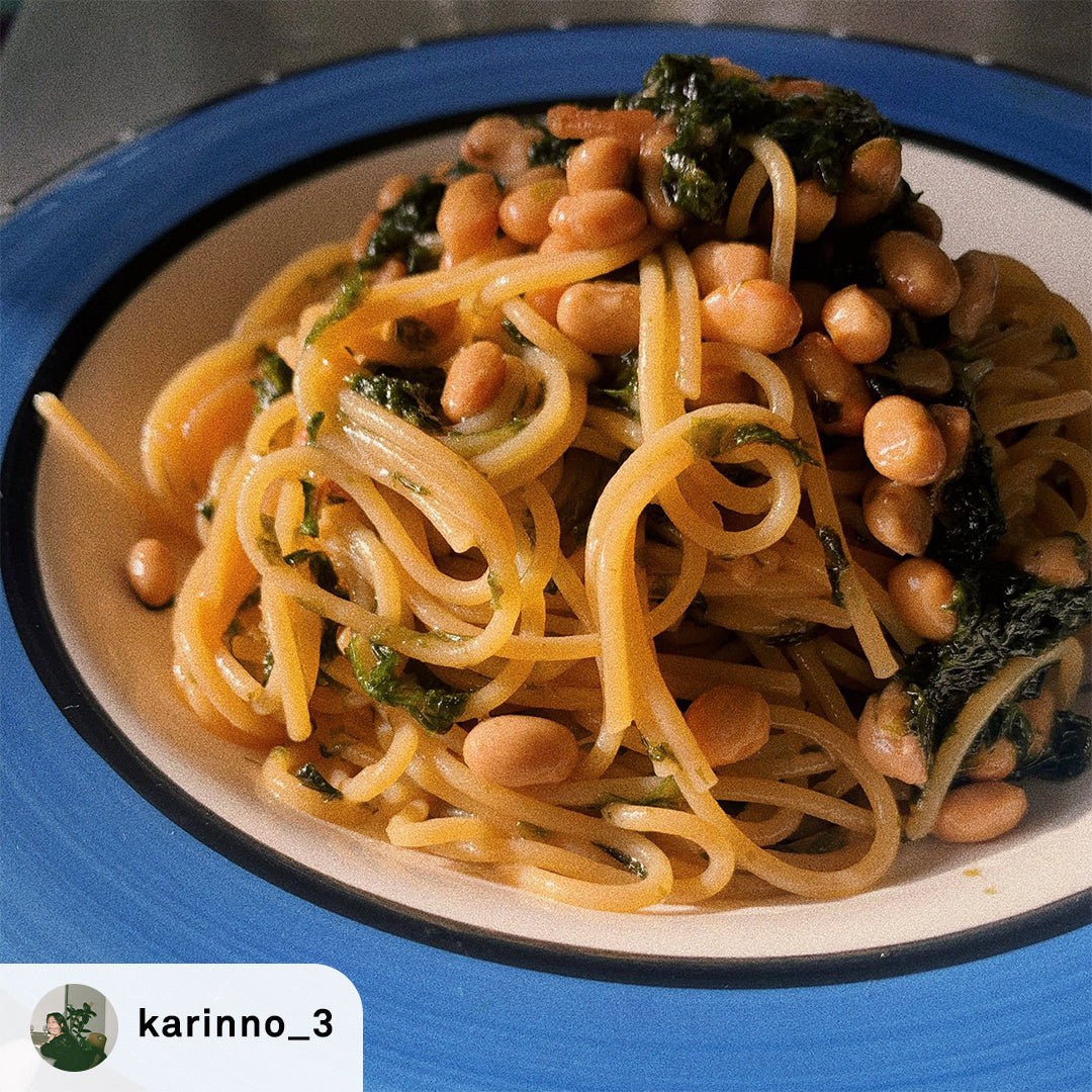 【karinno_3 レシピ】梅と納豆、岩のりを混ぜるだけ!の簡単パスタの作り方・レシピ