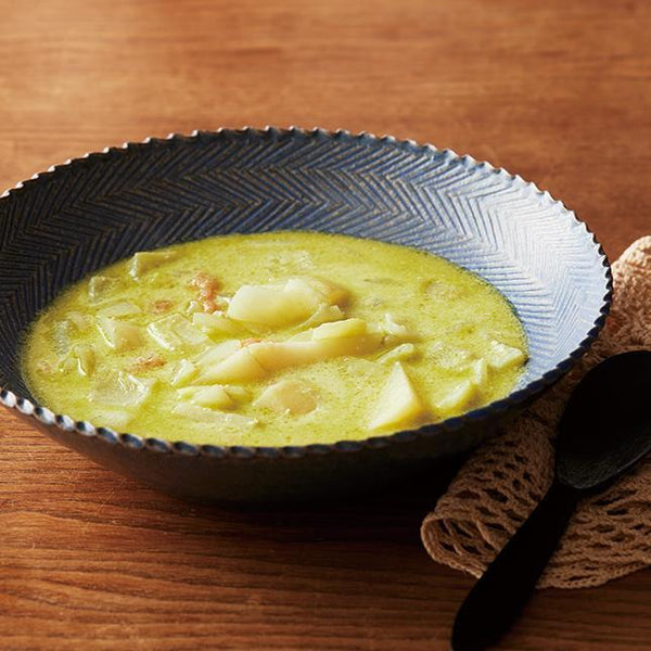 えんどう豆のコッドロー（たらこ）チャウダーの作り方・レシピ
