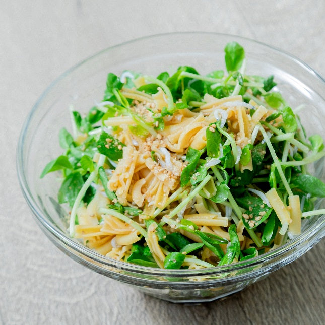 豆苗としらすのぽん酢サラダの作り方・レシピ