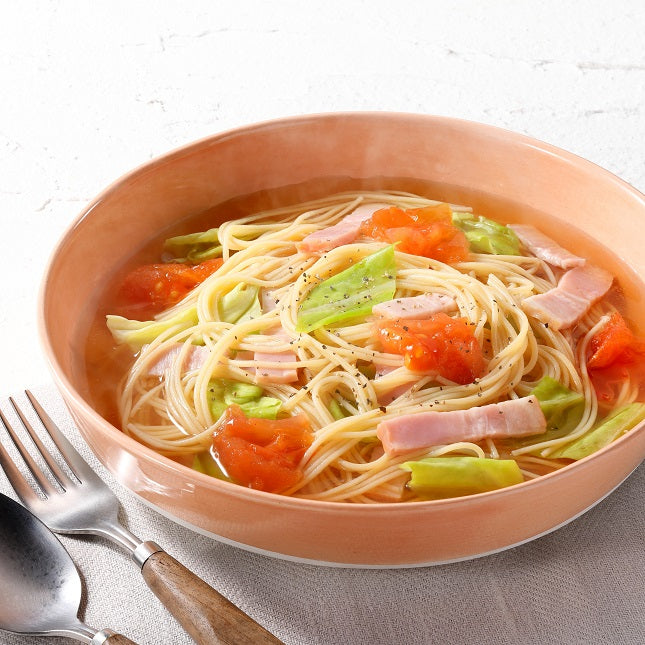 レンジでカンタンなんでも野菜のスープパスタの作り方・レシピ｜ZENB