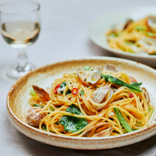 フライパンひとつで小松菜のボンゴレの作り方・レシピ