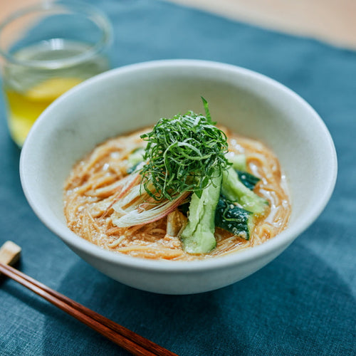 冷や汁風！たたききゅうりの香味和え麺の作り方・レシピ