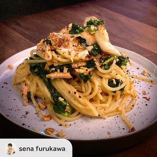【@sena_furukawa_レシピ】鮭とレモンのアーモンドクリームパスタの作り方・レシピ