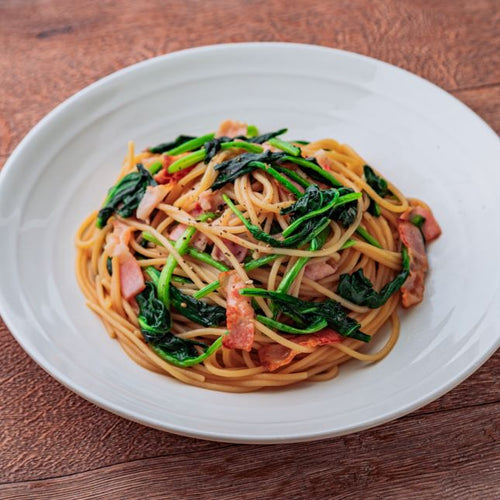 ほうれん草とベーコンの和風パスタの作り方・レシピ