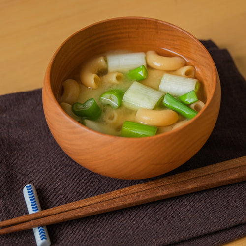 ねぎとマメロニの味噌汁の作り方・レシピ