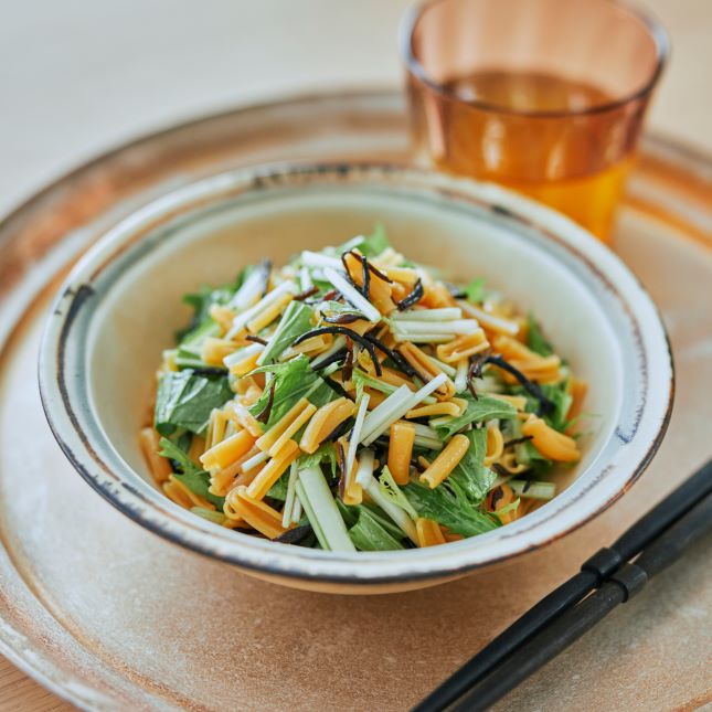 ひじきと水菜の鉄分たっぷりサラダの作り方・レシピ