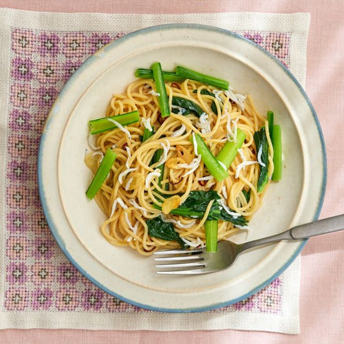 しらすと小松菜のペペロンチーノの作り方・レシピ