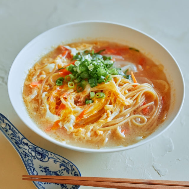 ビタミンAたっぷり！にんじんのかきたま汁麺の作り方・レシピ