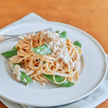 スナップエンドウのわさびマヨパスタの作り方・レシピ