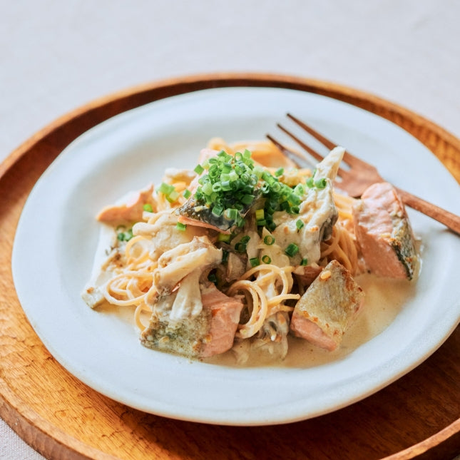 鮭とマイタケの生姜クリームパスタの作り方・レシピ｜ZENB（ゼンブ