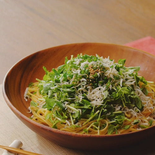 簡単！豆苗としらすの香ばしまぜそばの作り方・レシピ