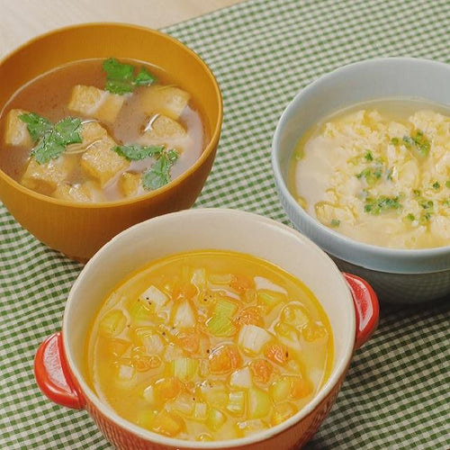 ゆで汁を使って！和洋中スープ３種の作り方・レシピ