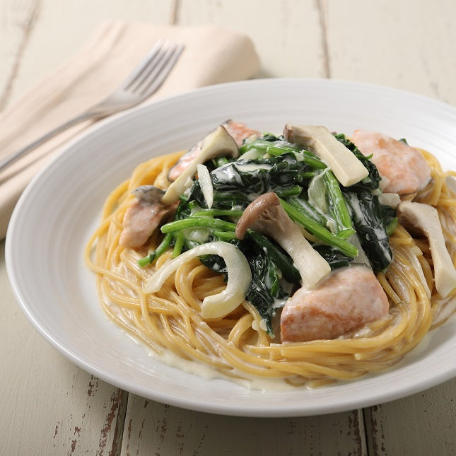 鮭ときのこのクリームパスタの作り方・レシピ