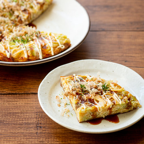 お好み焼き風ヌードルオムレツの作り方・レシピ