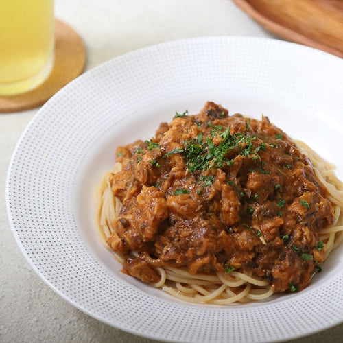 サバの味噌煮ベジボロネーゼパスタの作り方・レシピ