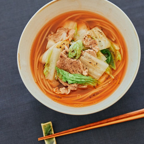 白菜と豚肉のピリ辛醤油ラーメンの作り方・レシピ