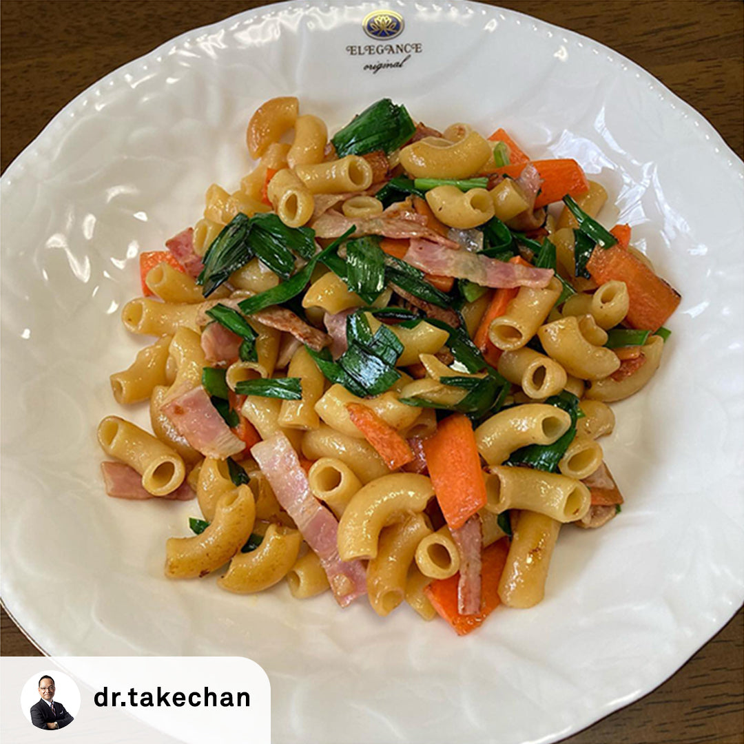 dr.takechan レシピ】マメロニにんにくバター醤油の作り方・レシピ