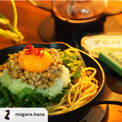 【megane.hana レシピ】さっぱり薬味の納豆パスタの作り方・レシピ