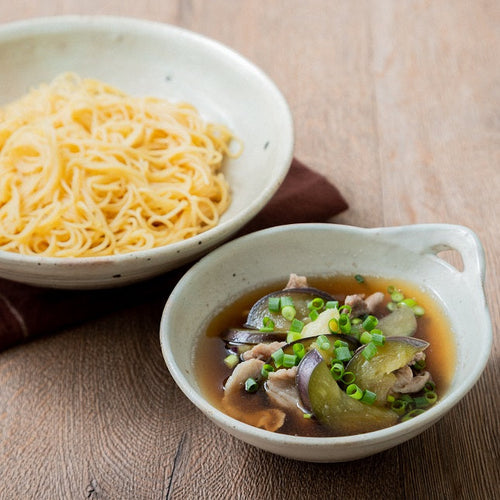 なすのつけ汁豆そうめんの作り方・レシピ