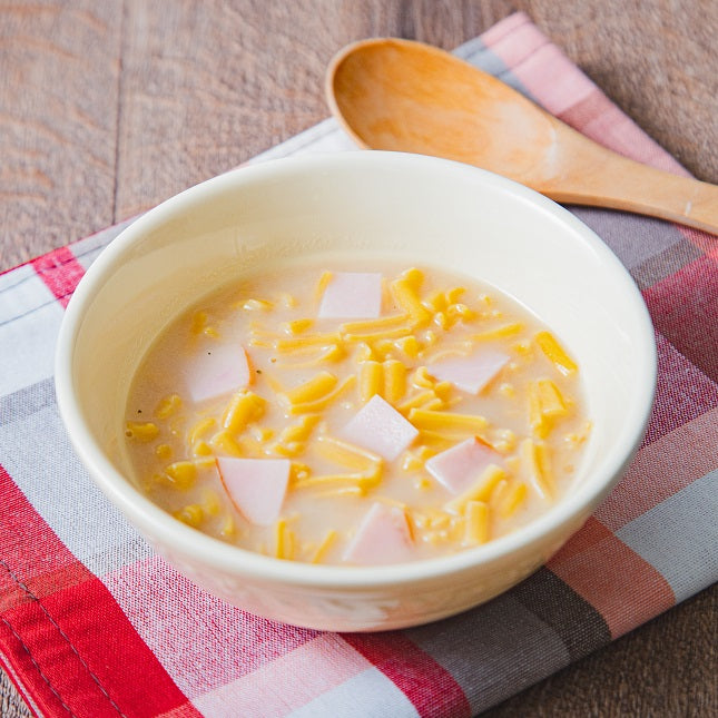 ハムの豆乳きのこスープミールの作り方・レシピ
