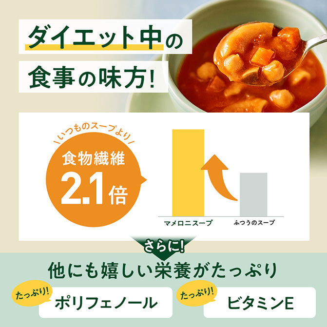 マメロニが入った 食べるミネストローネ / 低糖質スープ｜ZENB（ゼンブ