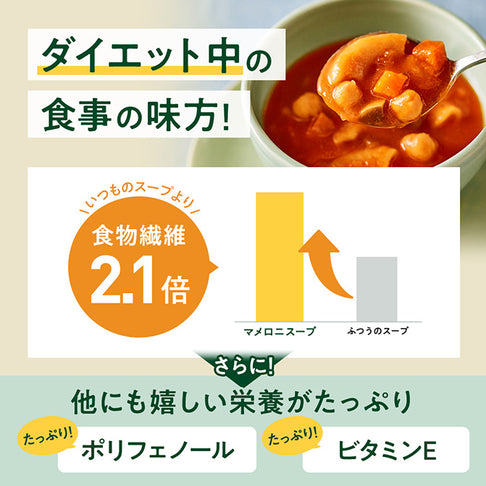 マメロニが入った 食べるミネストローネ / 低糖質スープ