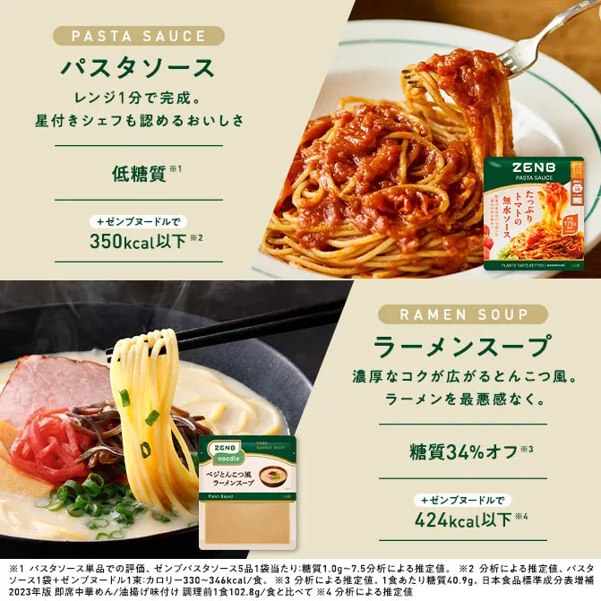 細麺2袋+まぜ麺の素4袋 +パスタソース2袋+ラーメンスープ2袋