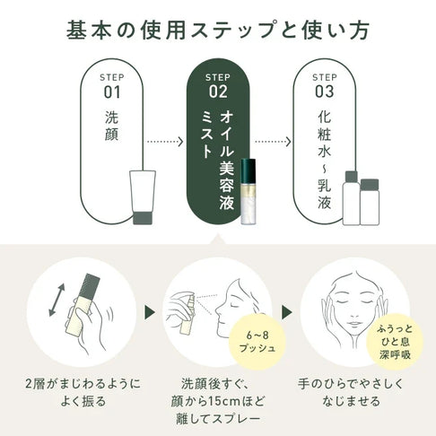 オイル美容液ミスト ホワイトラベンダーの香り / オイル美容液ミスト