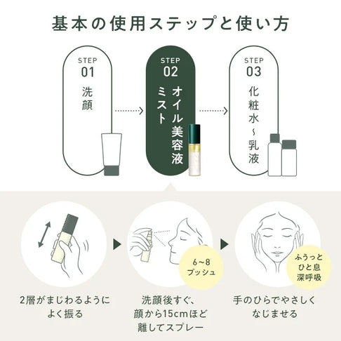 オイル美容液ミスト ゆずジャスミンの香り / オイル美容液ミスト