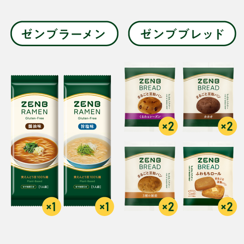 【おすすめ特別セット】ゼンブブレッド 8袋＋ゼンブラーメン2袋
