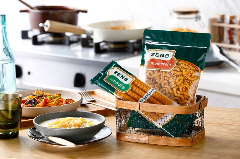 8食 丸麺 ゼンブヌードル(2袋)＋ゼンブマメロニ 250g×2袋｜ZENB（ゼンブ）公式通販
