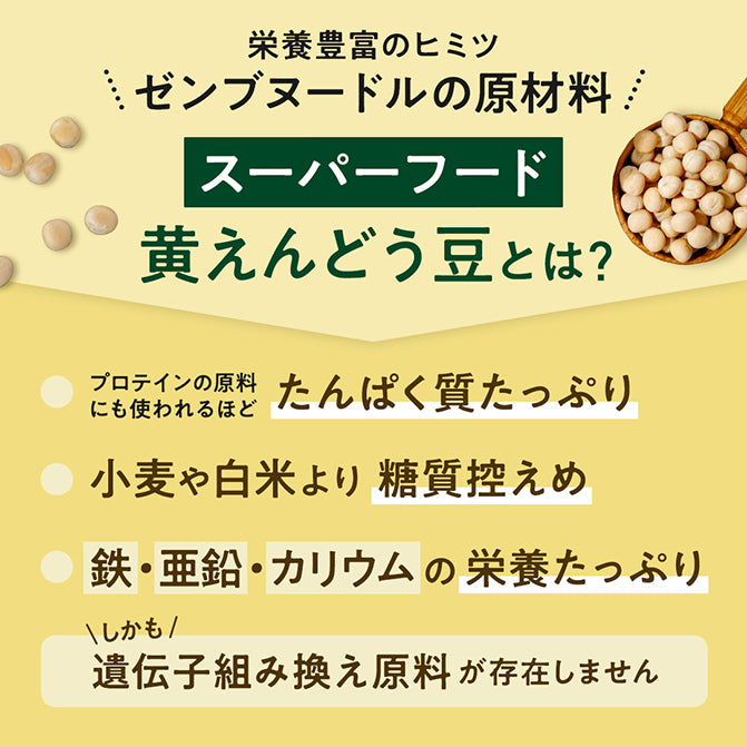 ゼンブヌードル 丸麺 (4食) / 豆ヌードル｜ZENB（ゼンブ）公式通販