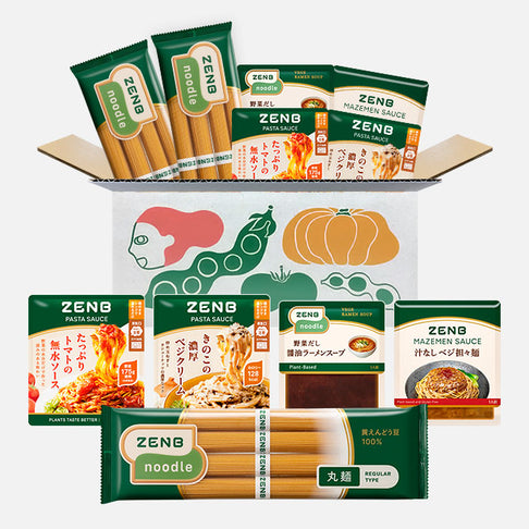 丸麺4食×2袋+パスタソース2袋+ラーメンスープ1袋+まぜ麺の素1袋