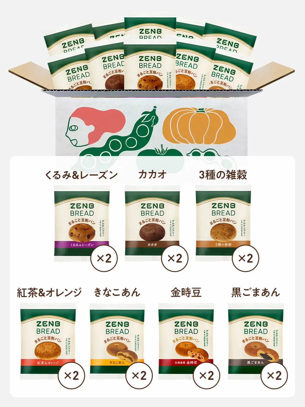 ゼンブブレッド 14袋｜ZENB（ゼンブ）公式通販