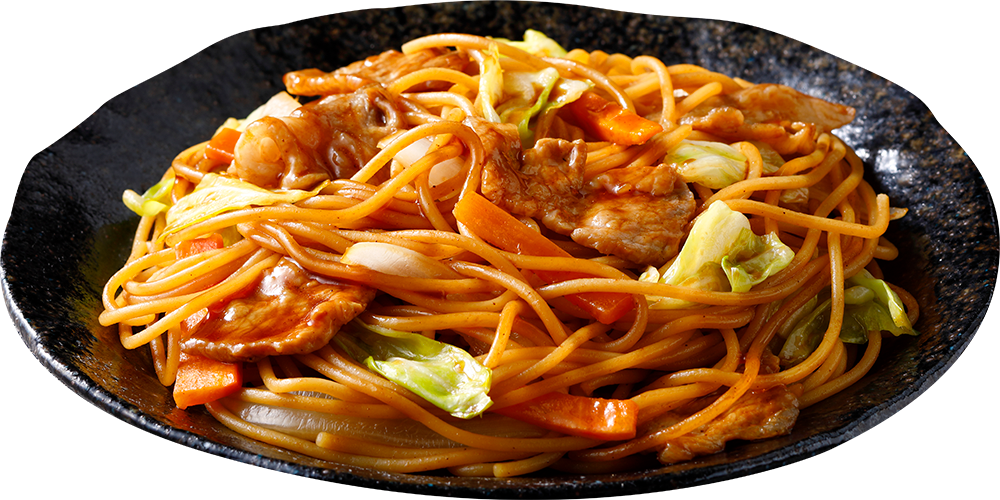 おいしそうな焼きそばの画像